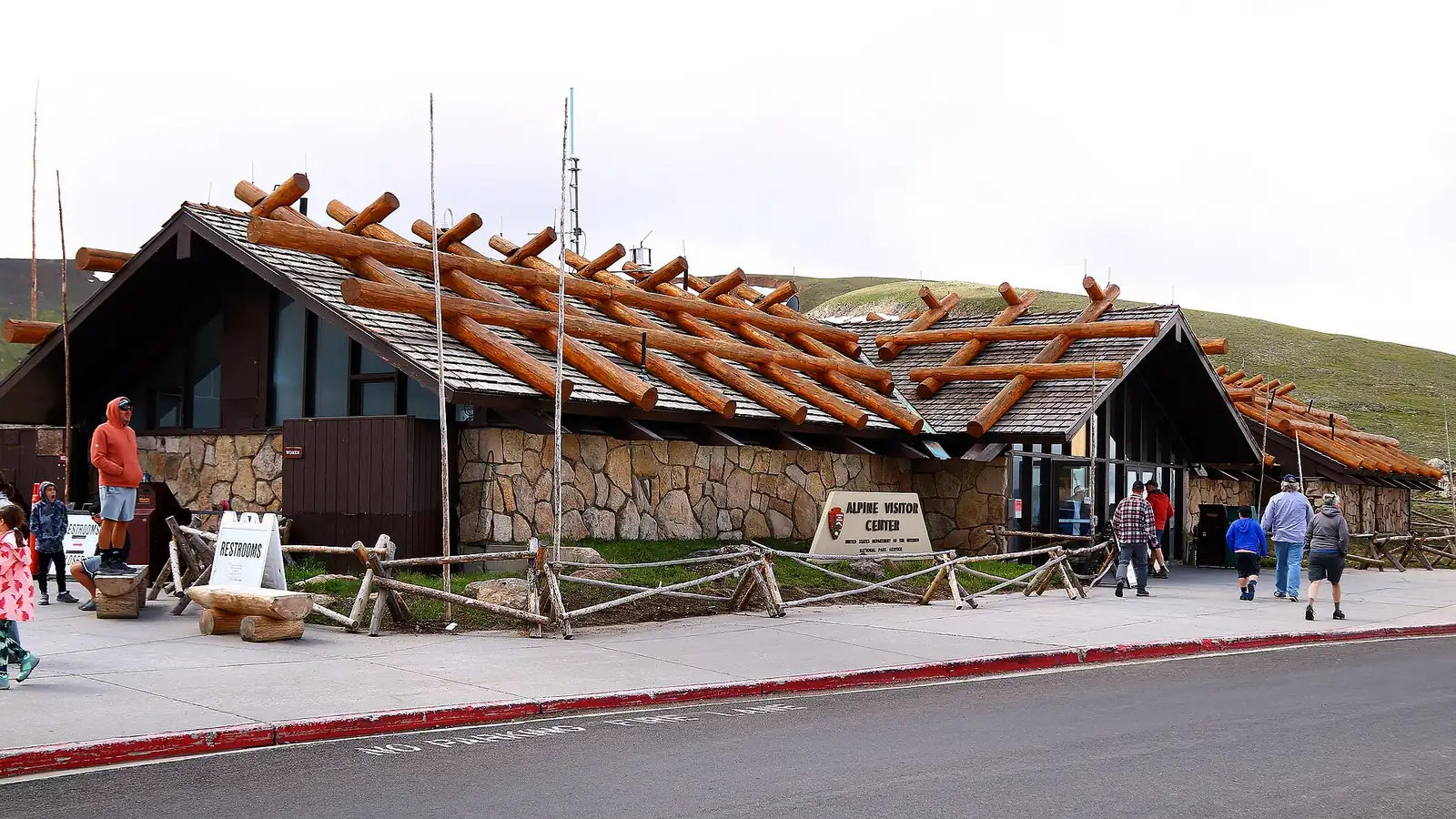 Alpine Visitor Center beside Trail Ridge Road high in Rocky Mountain National Park